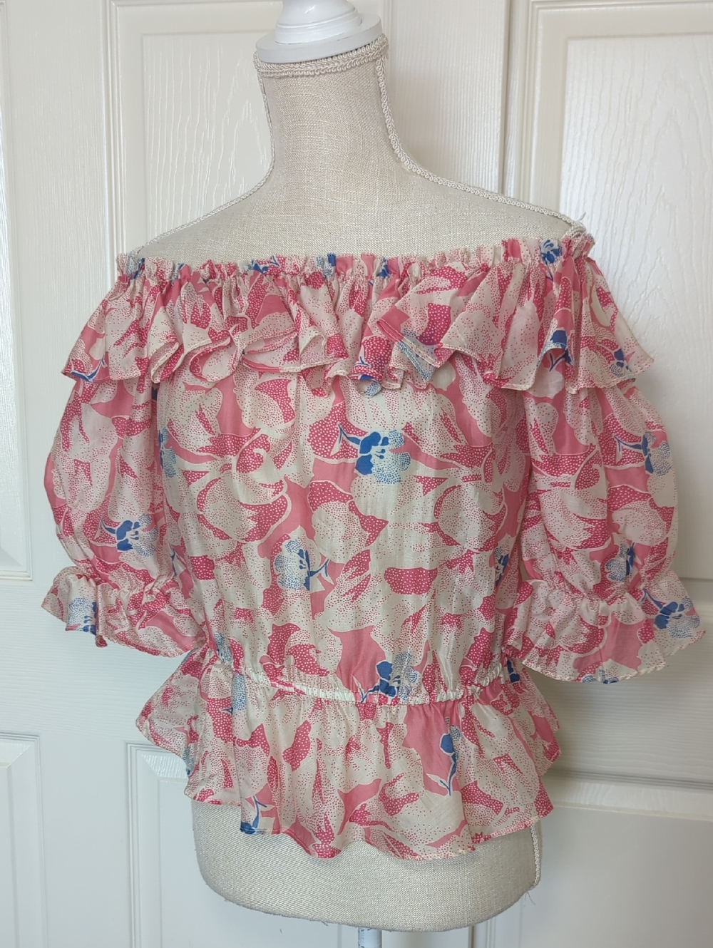 Ted Baker London Harina Off The Shoulder Pink Top - Picture 4 of 11